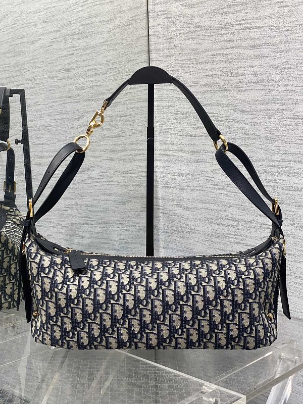 Dior Journey Hobo Bag Medium Navy Oblique