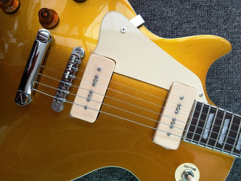 New Style P90 Pickup Gold Pattern Left Hand Guitar Electric Guitar High Quality