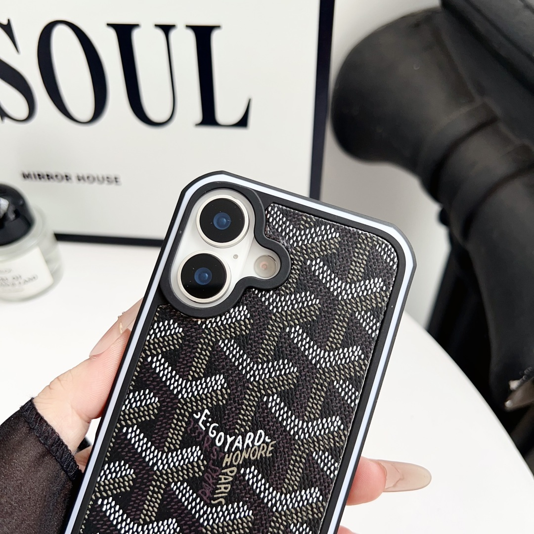 Goyard Classic All-Over Monogram Print Slim Shockproof Luxury Phone Case