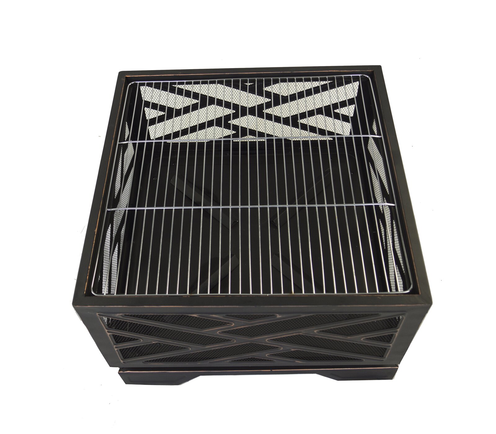 Telvin 26'' H x 26'' W Steel Wood Burning Fire Pit with Lid