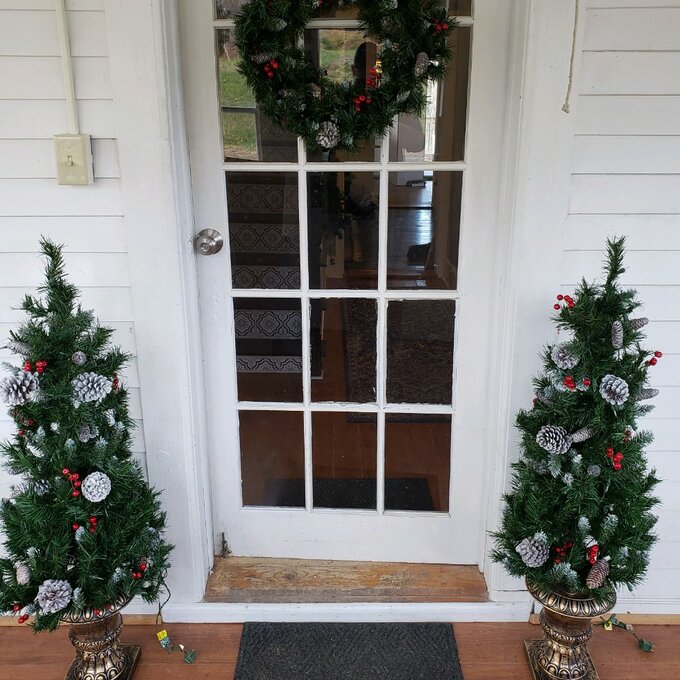 Frosted Berry 48'' Lighted Artificial Pine Christmas Tree