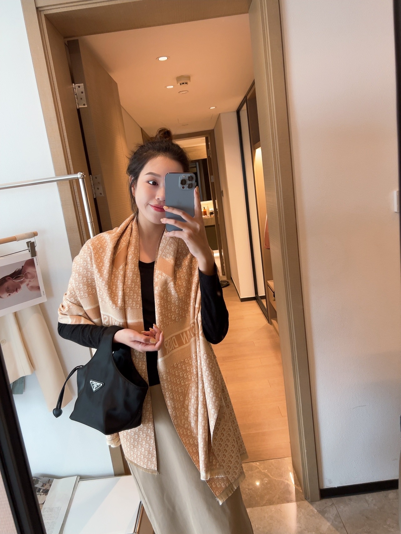Dior Scarf Beige and Pink product images