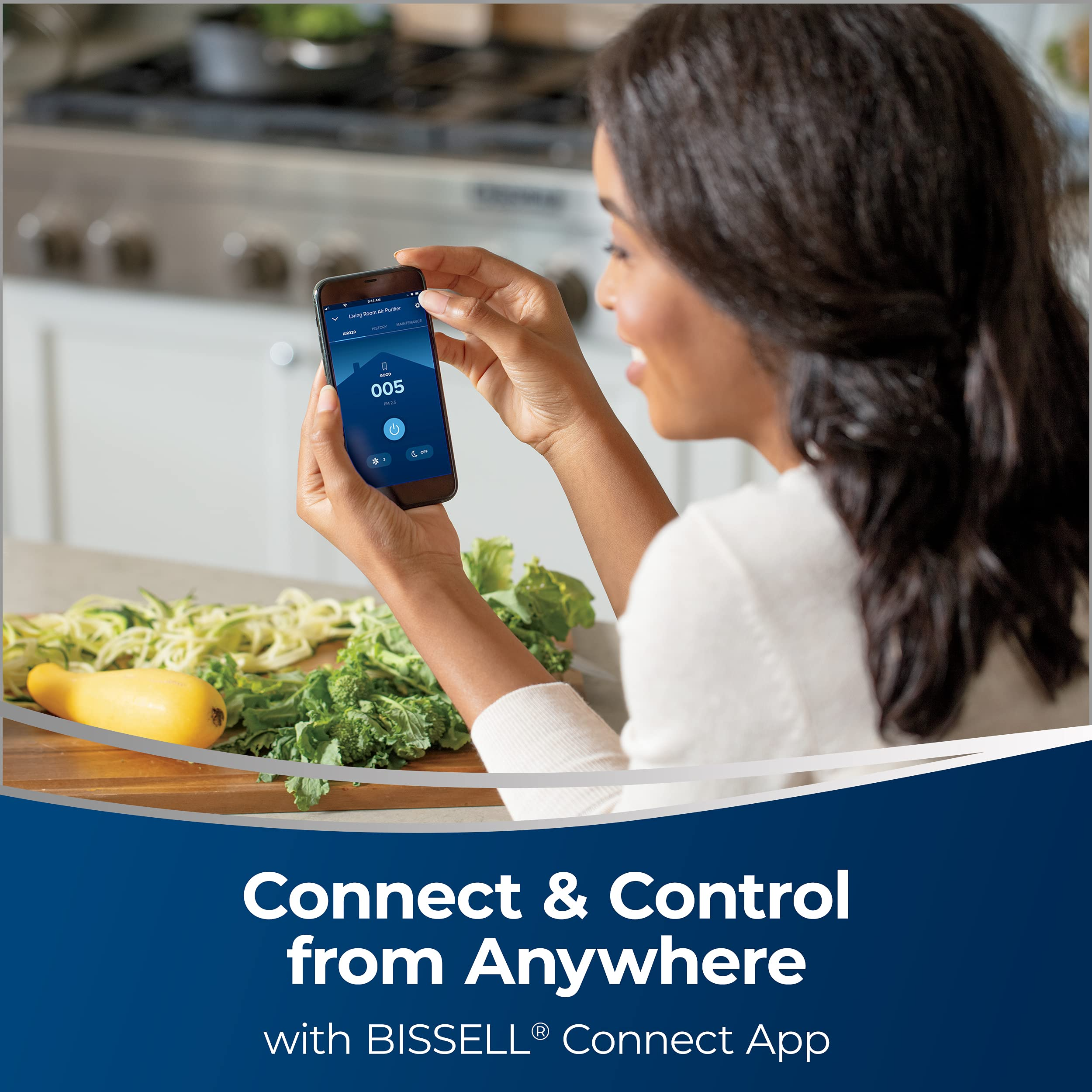 BISSELL air320 Max Wifi Connected Smart Air Purifier with HEPA