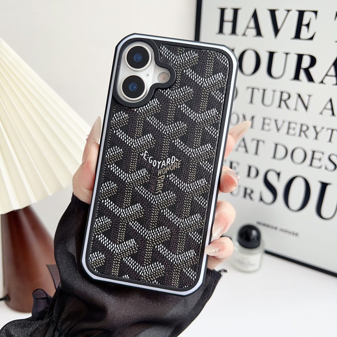 Goyard Classic All-Over Monogram Print Slim Shockproof Luxury Phone Case