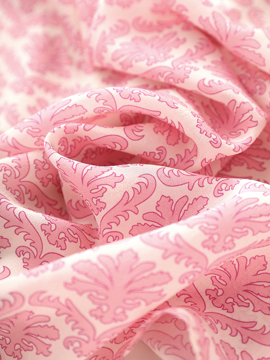 Elegant Silk Print Maxi Dress Beach Vacation Women's Floral A- Line Dress Short Sleeve V-Neck Midi Dress