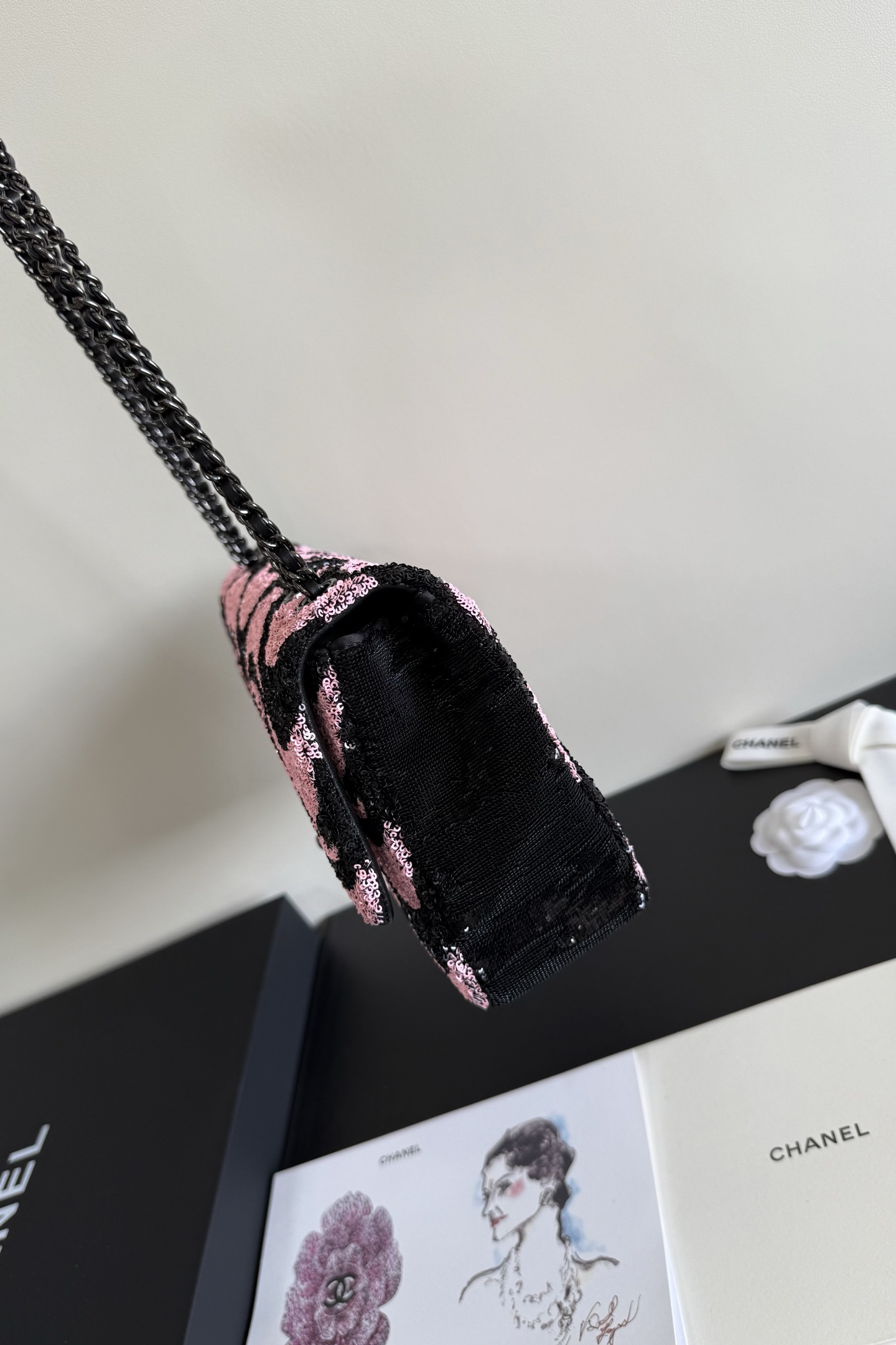 Chanel Flap Bag, Sequins & Ruthenium‑Finish Metal (Top-tier version)