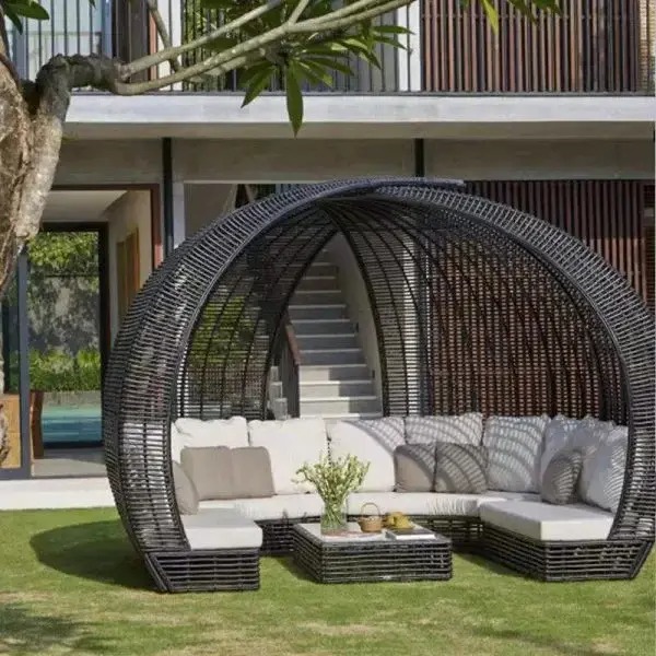 Outdoor Lying Bed Rattan Creative