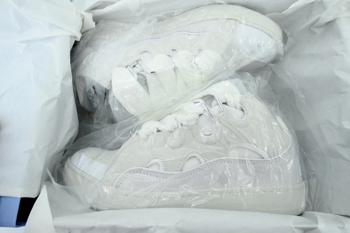 Lanvin Curb Sneakers All White