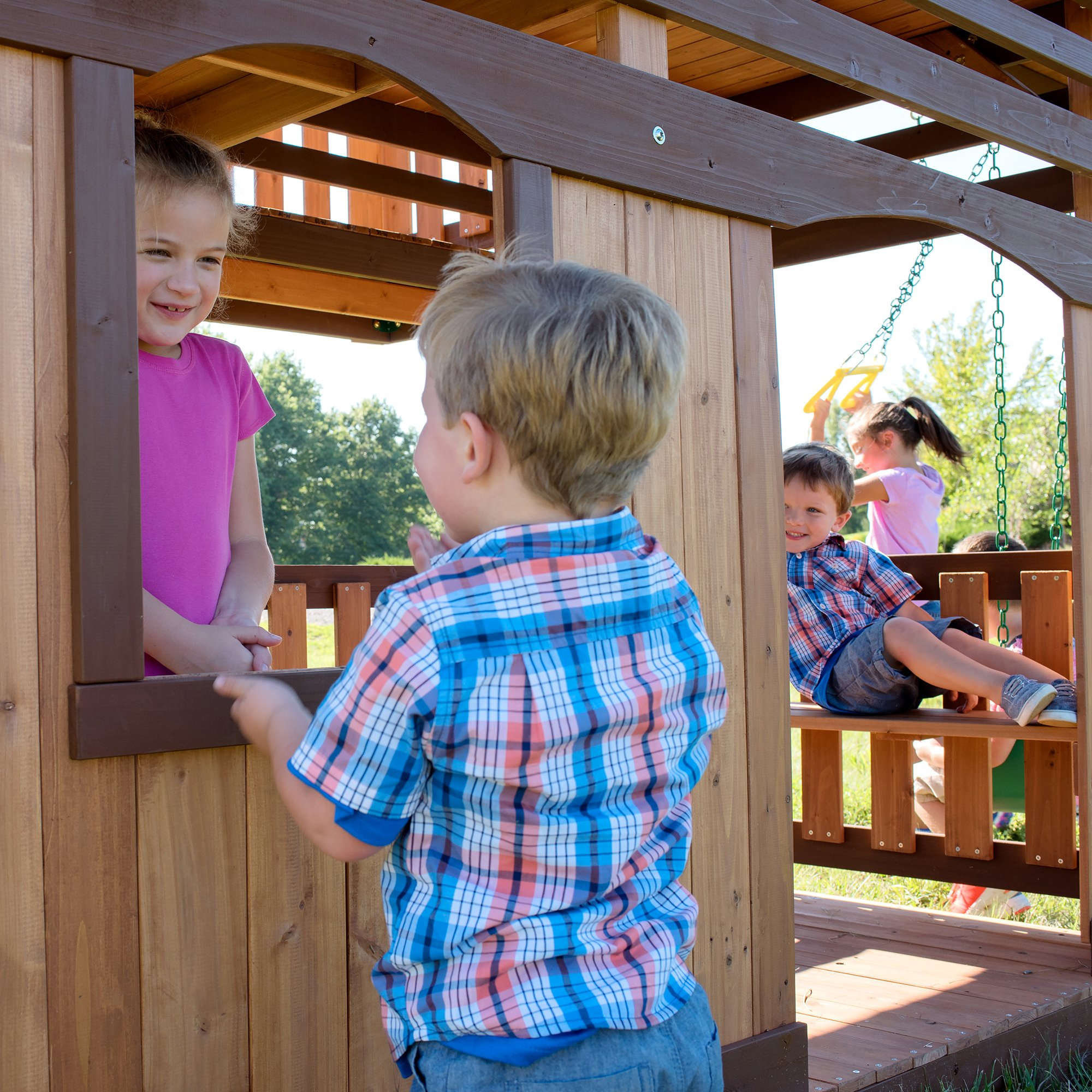 Woodridge Elite All Cedar Wood Swing Set