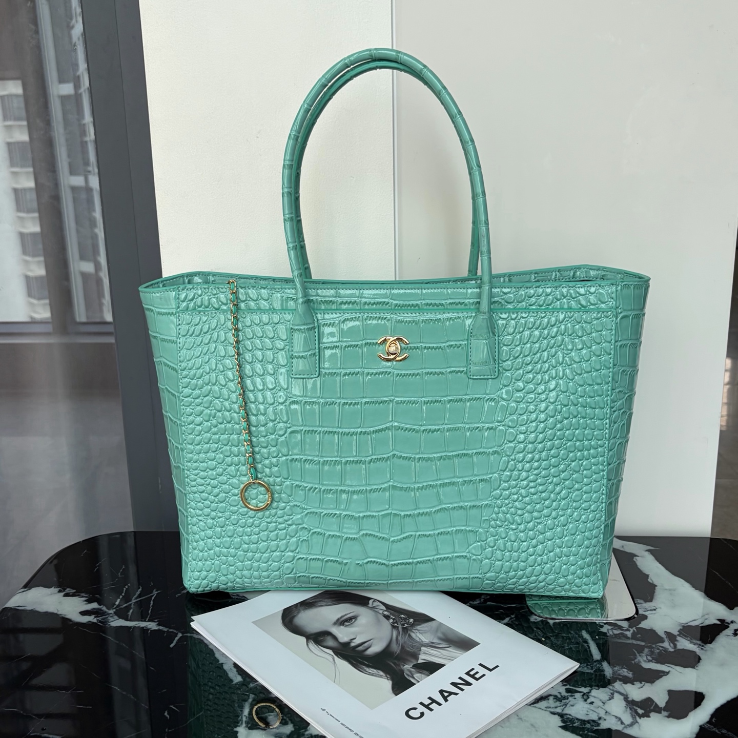 Chanel Croc Embossed Tote