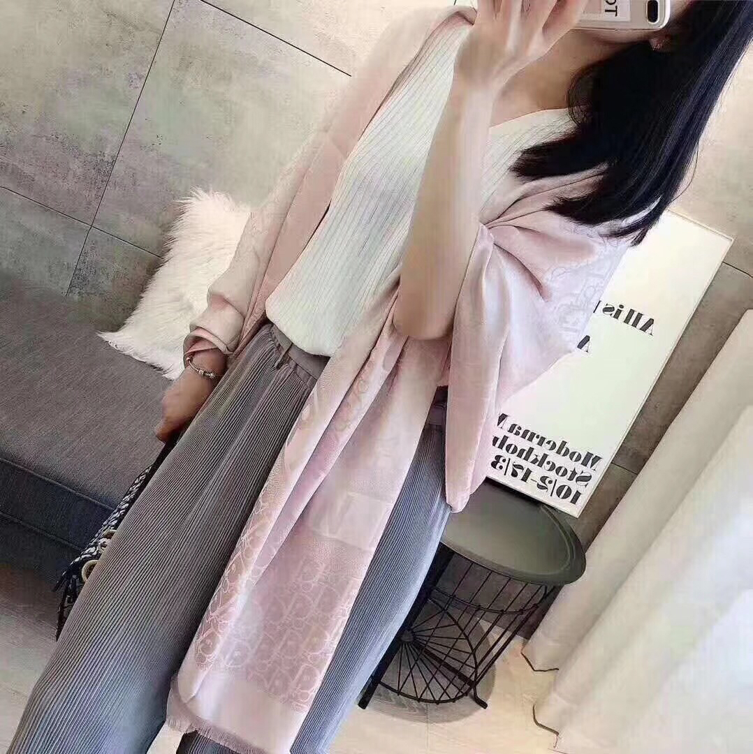 Dior Two Tone Scarf Pink and Grey product images