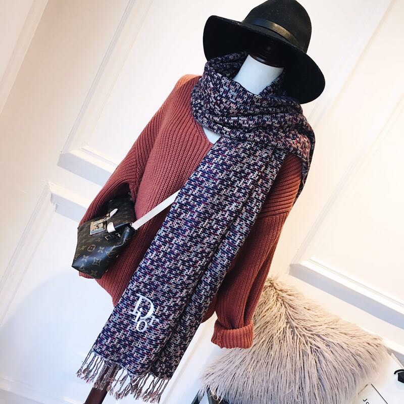 Dior Oblique Cashmere Scarf Navy product images