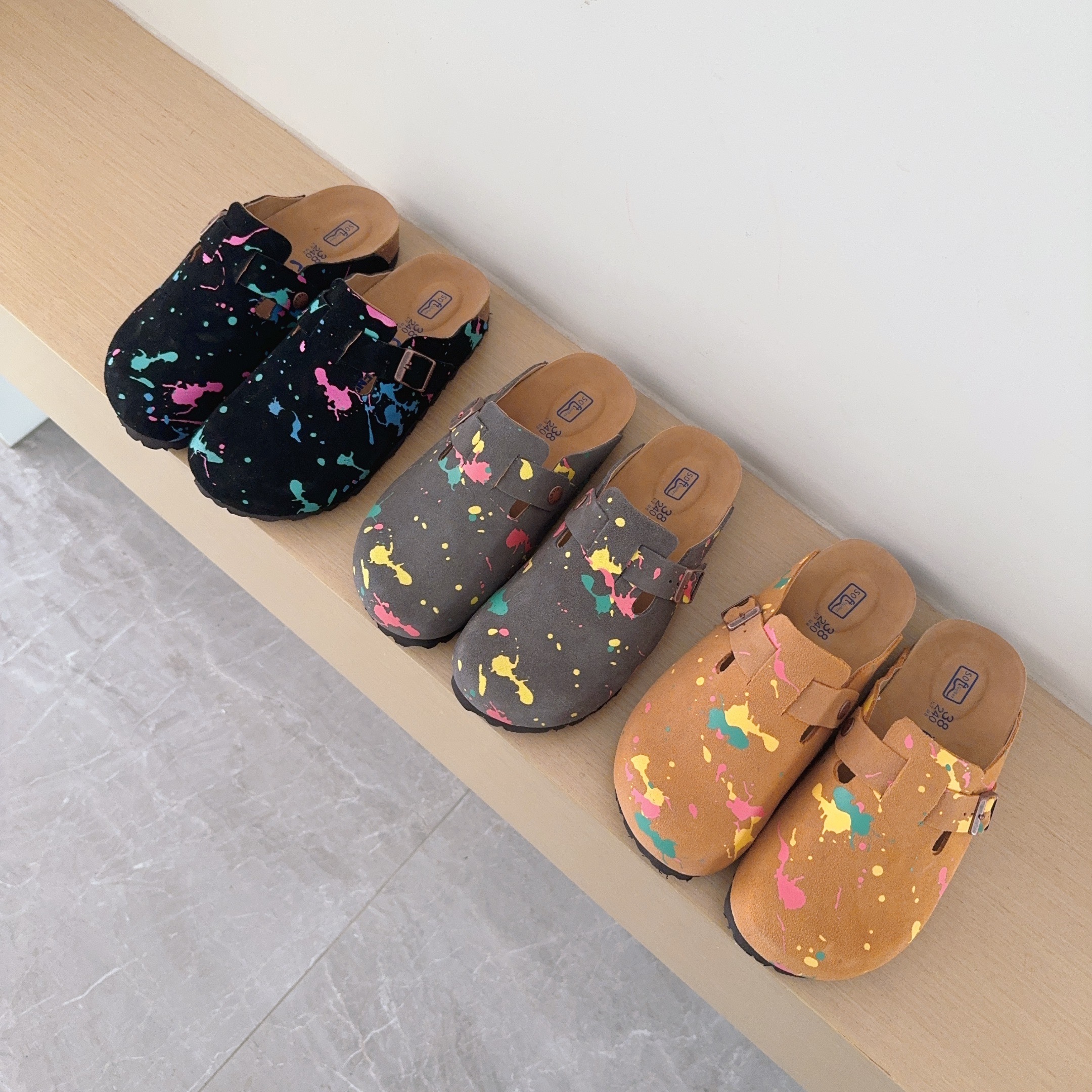 Splatter Graffiti Birken-Style Clogs