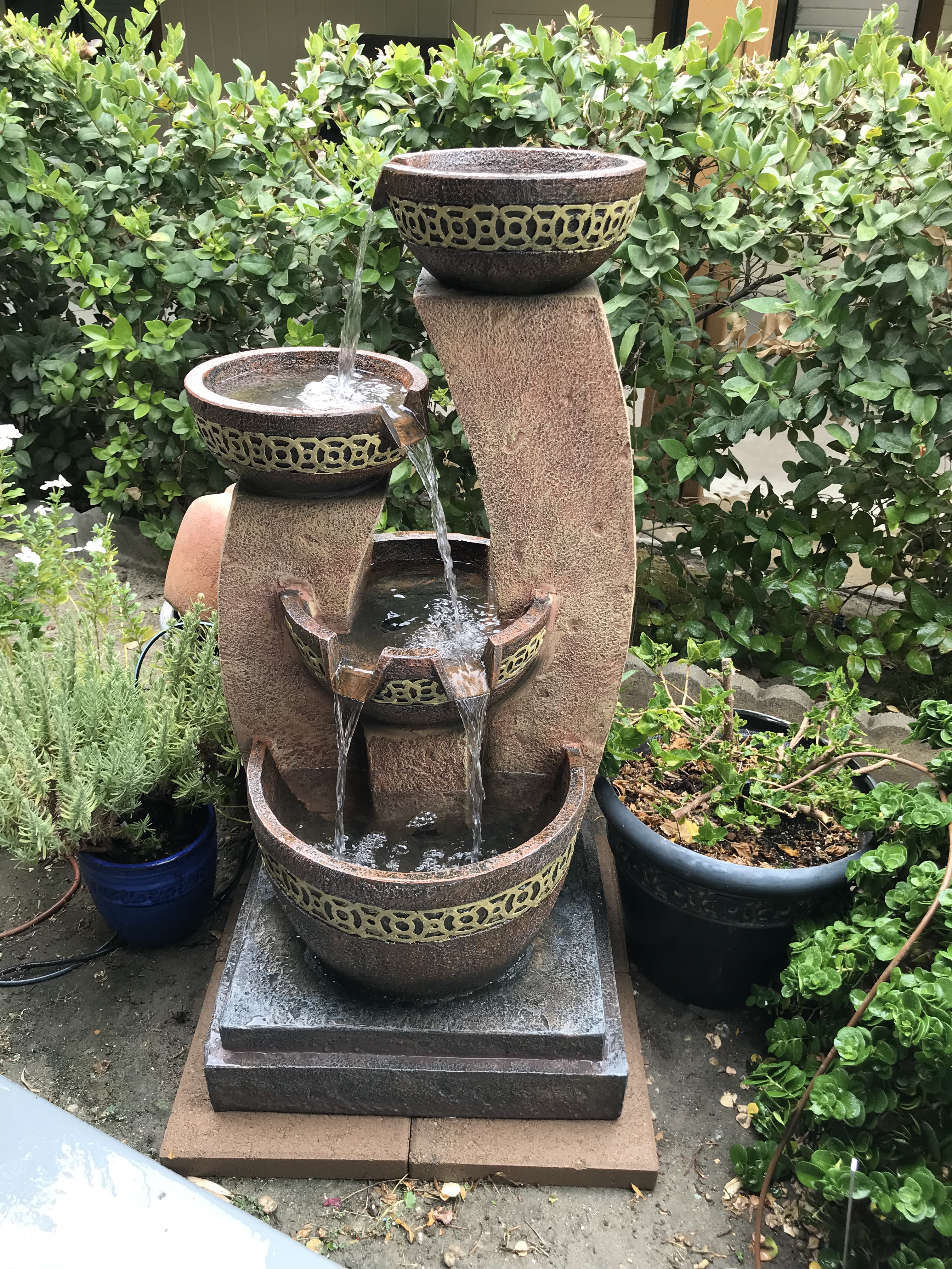 Four Bowl Floor Water Fountain 41