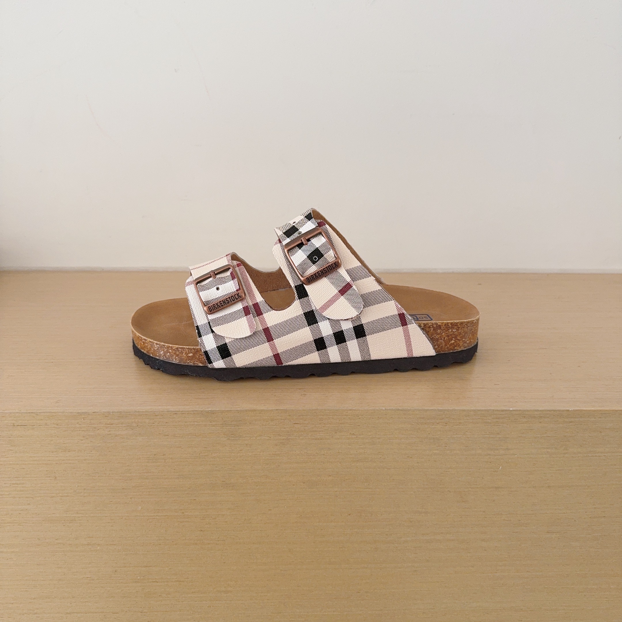 UGG Kids FF Check Birken-Style Two-Strap Sandals Adult And Kids