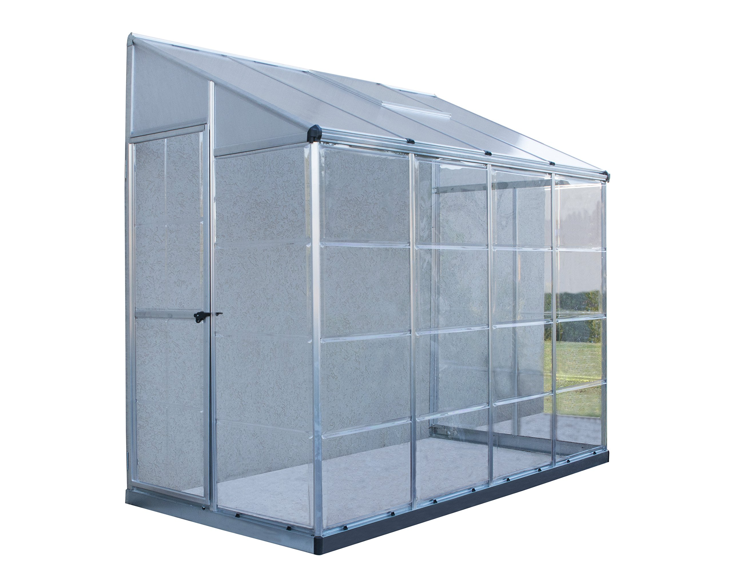 Canopia Hybrid Lean-to Greenhouse - 4' x 8' - Silver