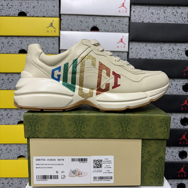Gucci Rhyton Ribbon Logo Print