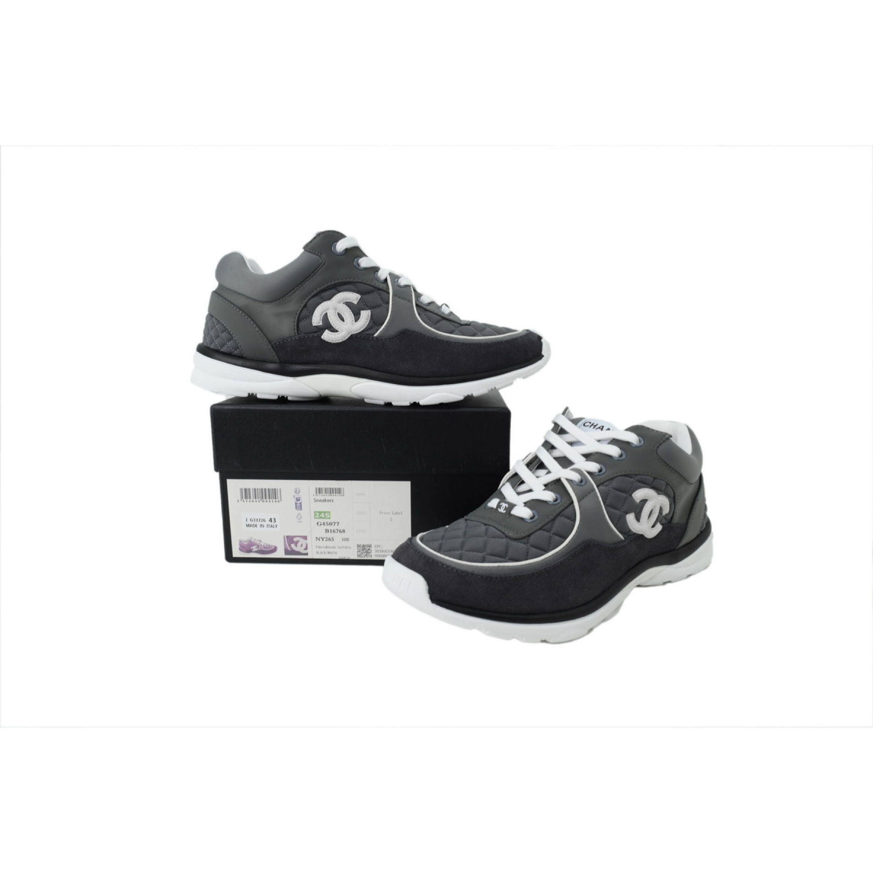 Chanel CC Logo Sneaker Grey