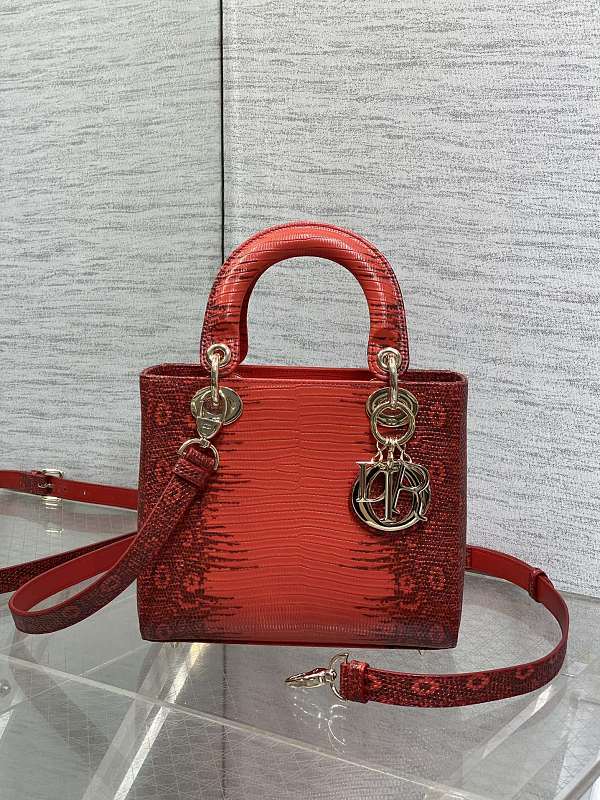 Dior Lady Mini Scarlet Bag