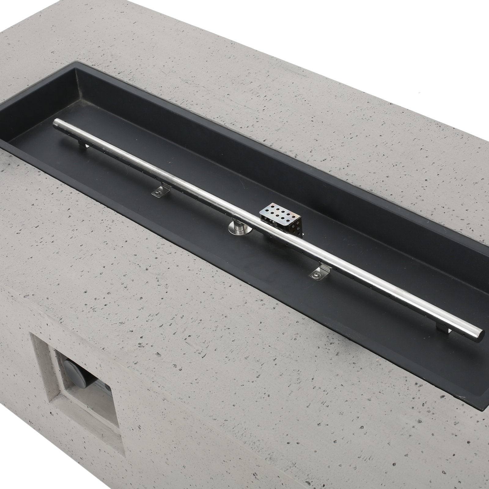 Belle 15'' H x 56'' W Concrete Propane Fire Pit Table