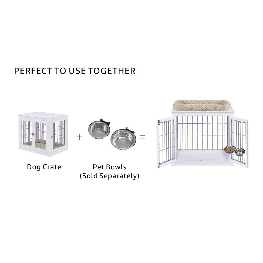 Furniture Style Dog Crate End Table with Cushion