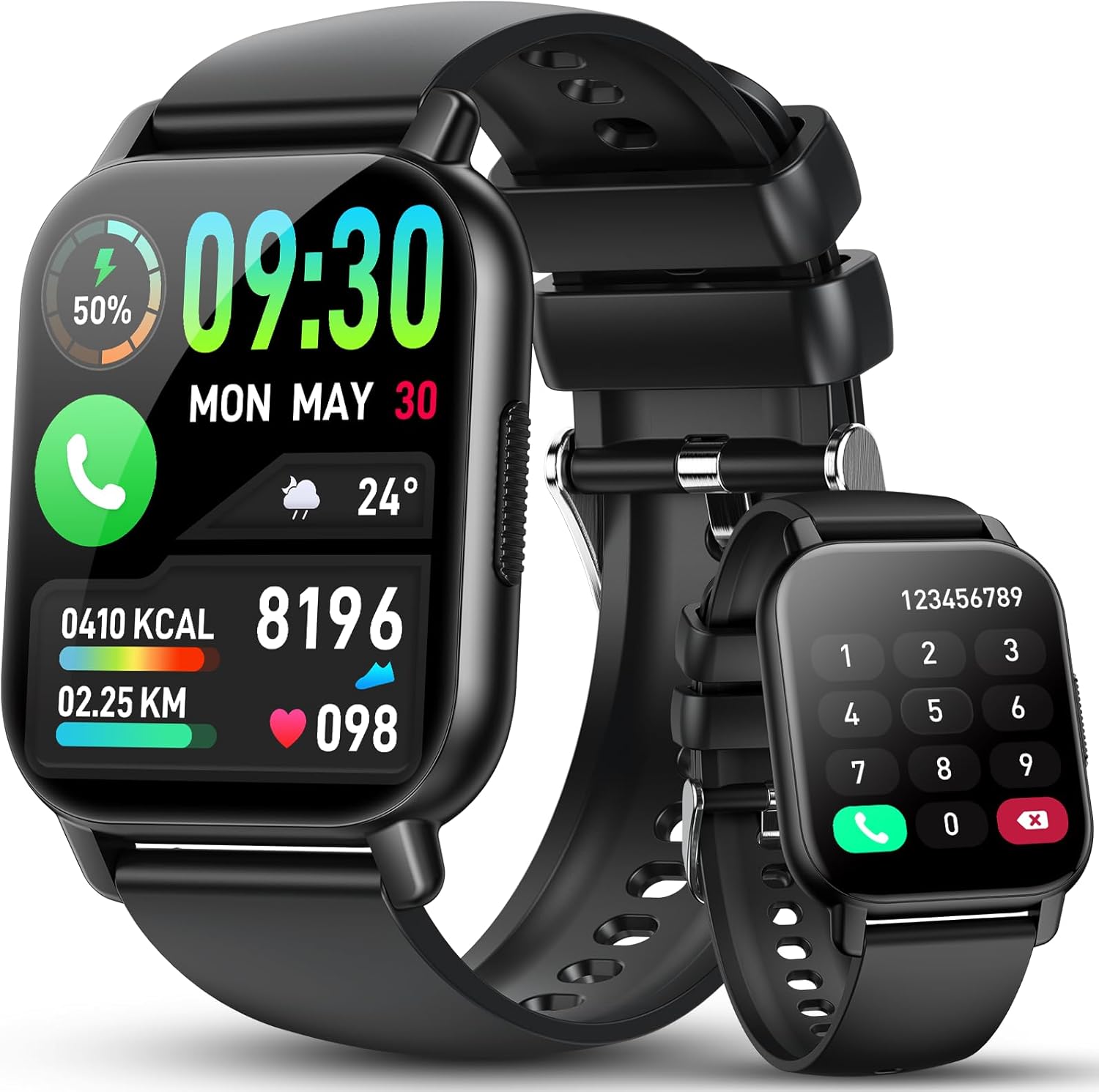 Smart Watch for Men/Women with Bluetooth Call/Message Reminder, 1.85