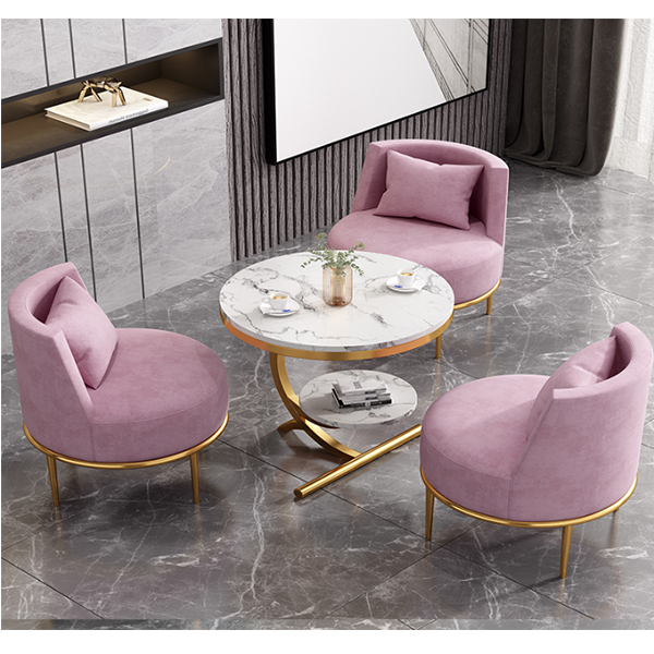 Four Sets Leisure Tea Table Chair Combination Backrest Chair 1
