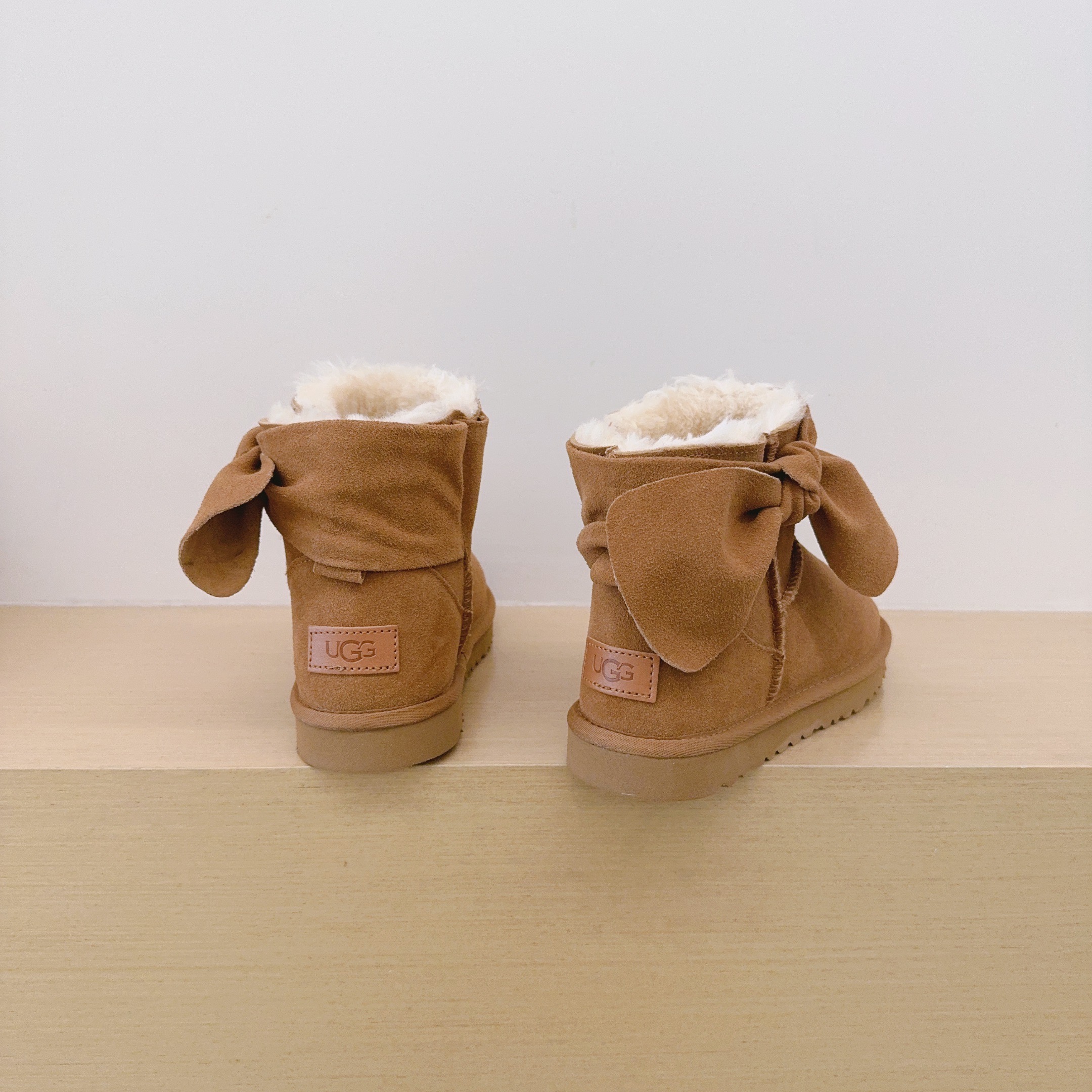 UGG Kids Large Bow Ankle Boots