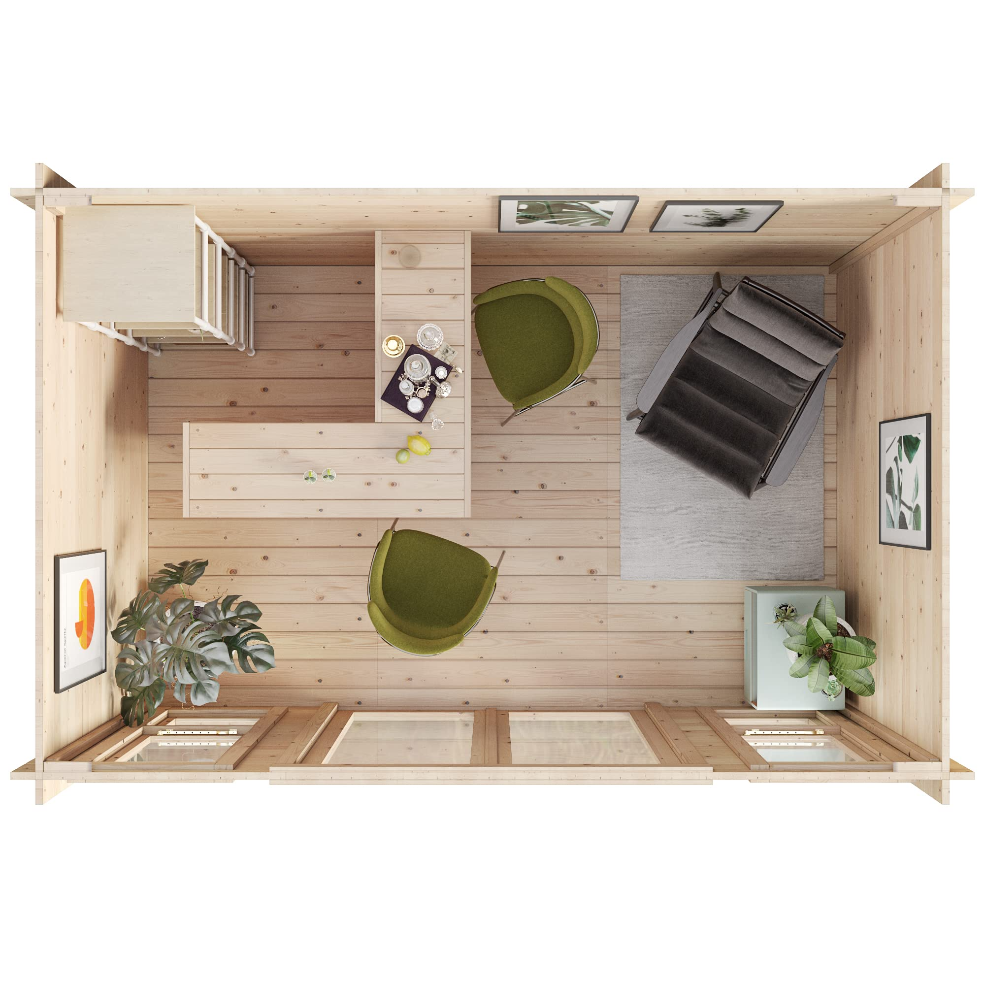 Log Cabin Summerhouse Garden Bar Room Apex Wooden Summer