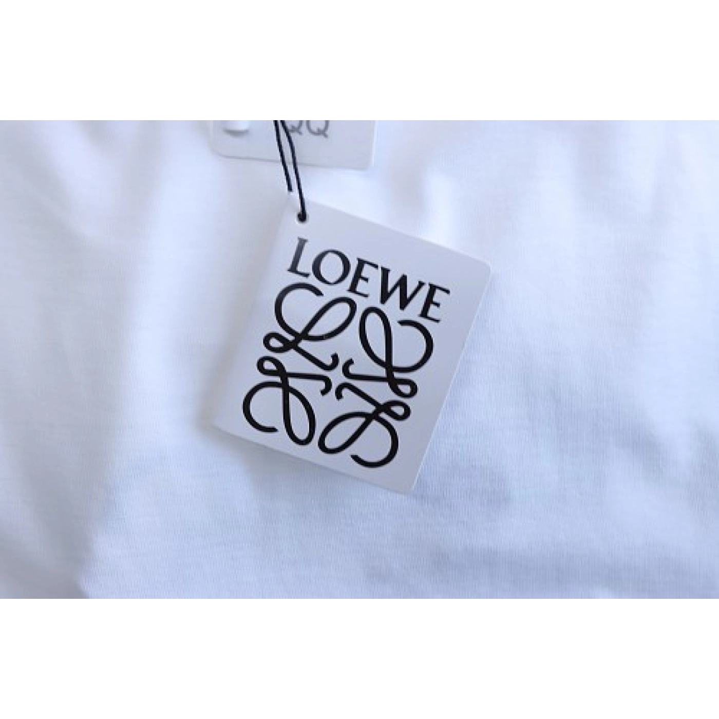Loewe Misaligned Logo Embroidered T-Shirt White