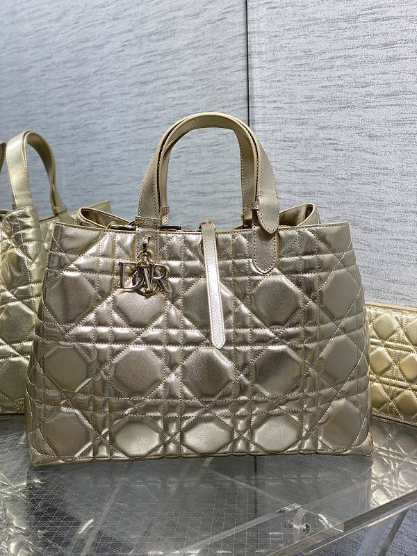 Dior Toujours Tote Bag Large Champagne Patent