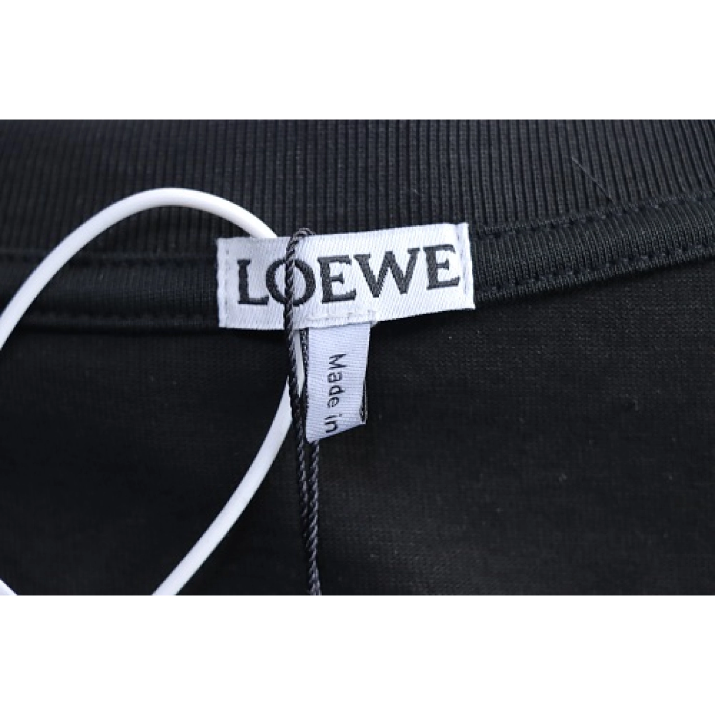Loewe Misaligned Logo Embroidered T-Shirt Black