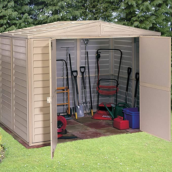 8' x 6' Plastic Garden Shed with Foundation Kit - Ivory - 15