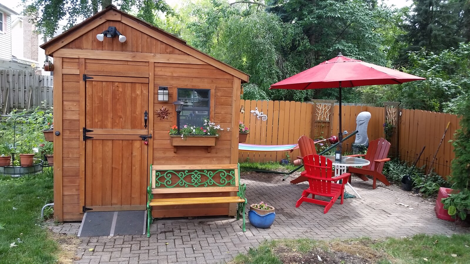8x8 ft Cedar Wood Sunshed Garden Shed
