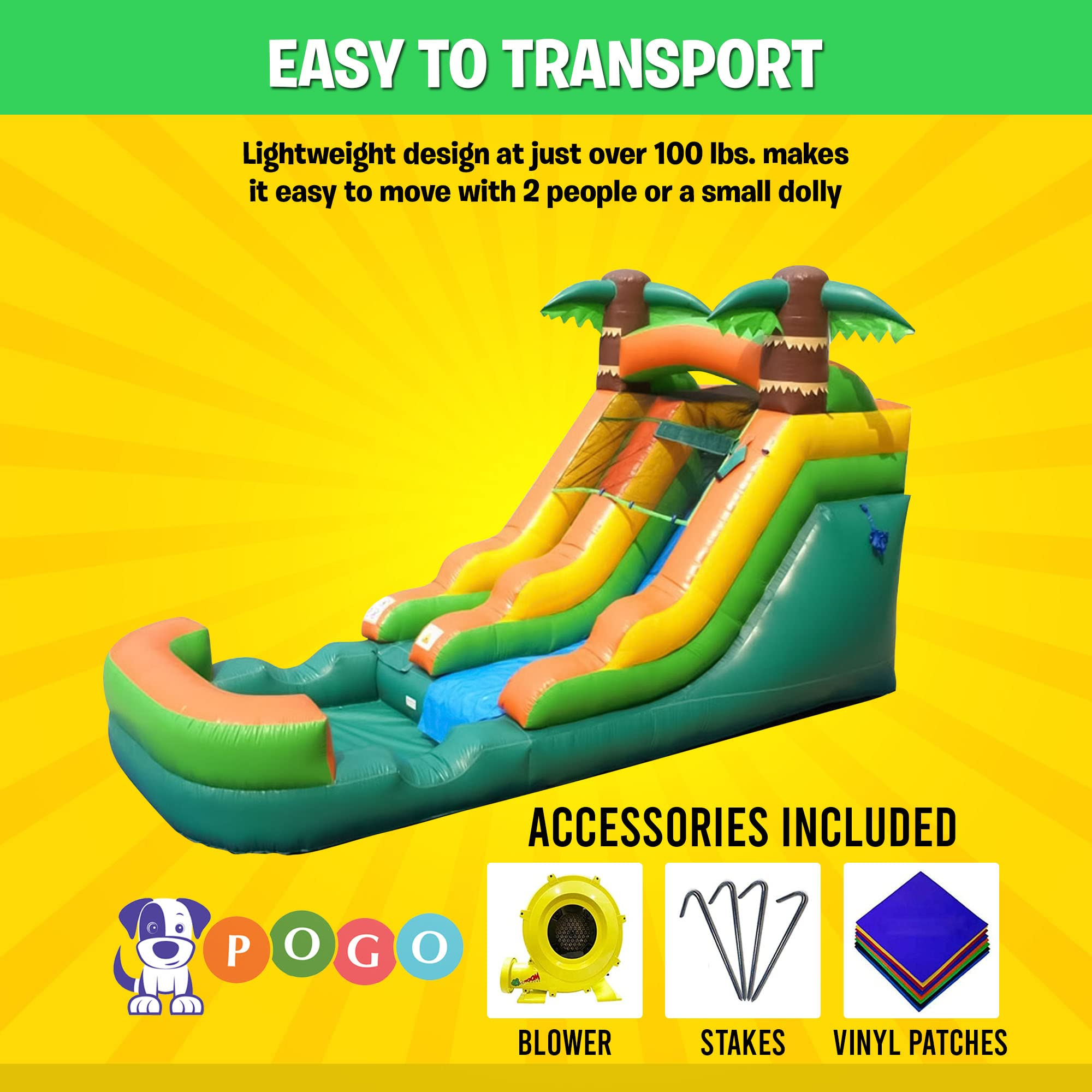 Inflatable Water Slide for Kids - Residential Backyard