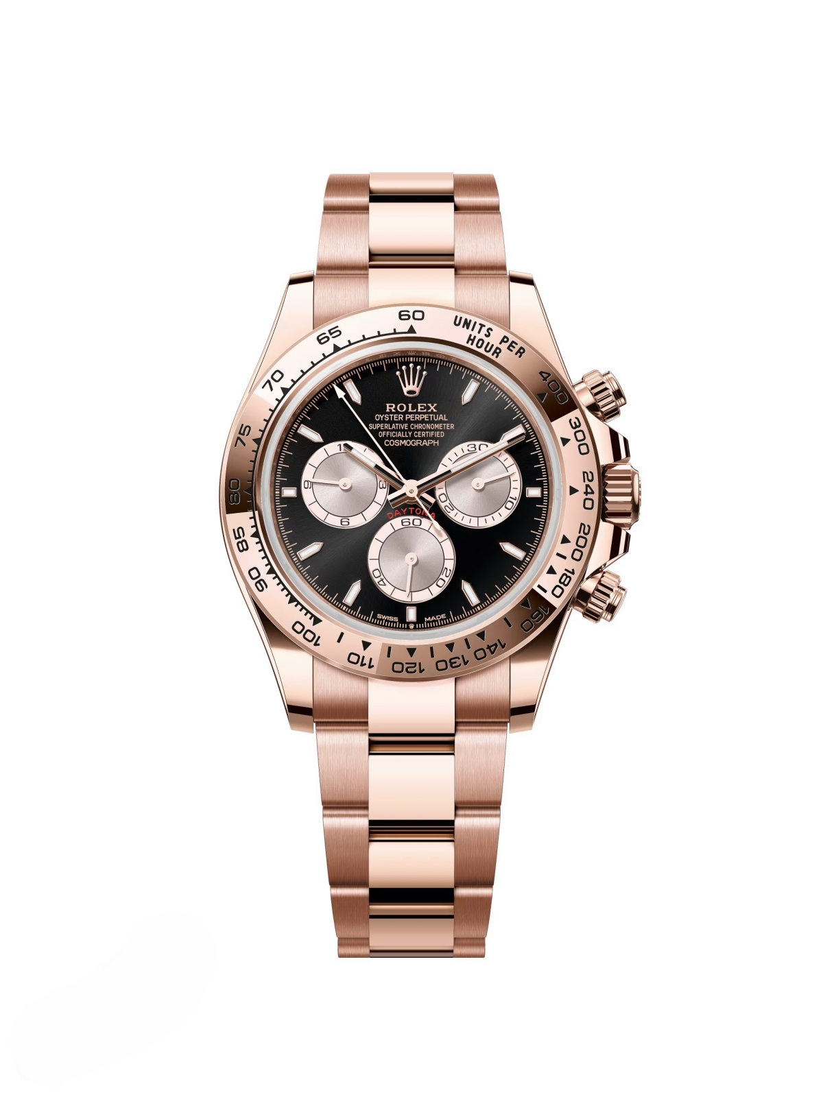 【Super Clone】Rolex Daytona 40mm Rose Gold Black Dial  m126505-0001