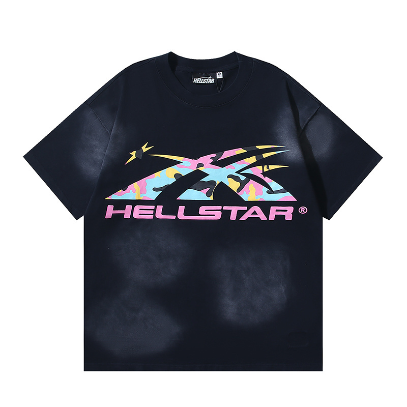 Hellstar Camo Sports Logo T-Shirt Black