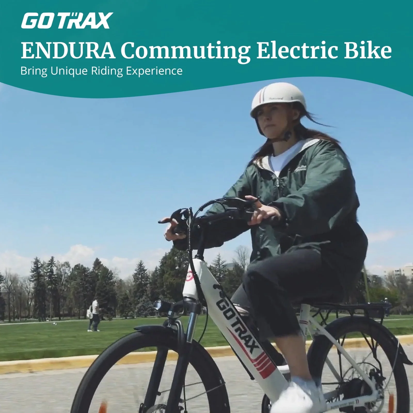 GOTRAX Endura 26in Electric Commuter Bike, 250W, White