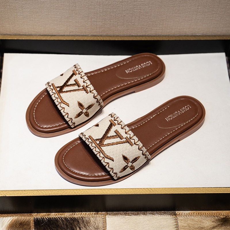 Louis Vuitton Monogram Flat Slides