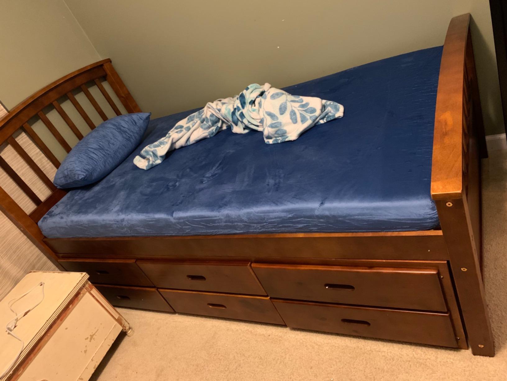 Harper & Bright Designs Twin Captain's Bed with Trundle and