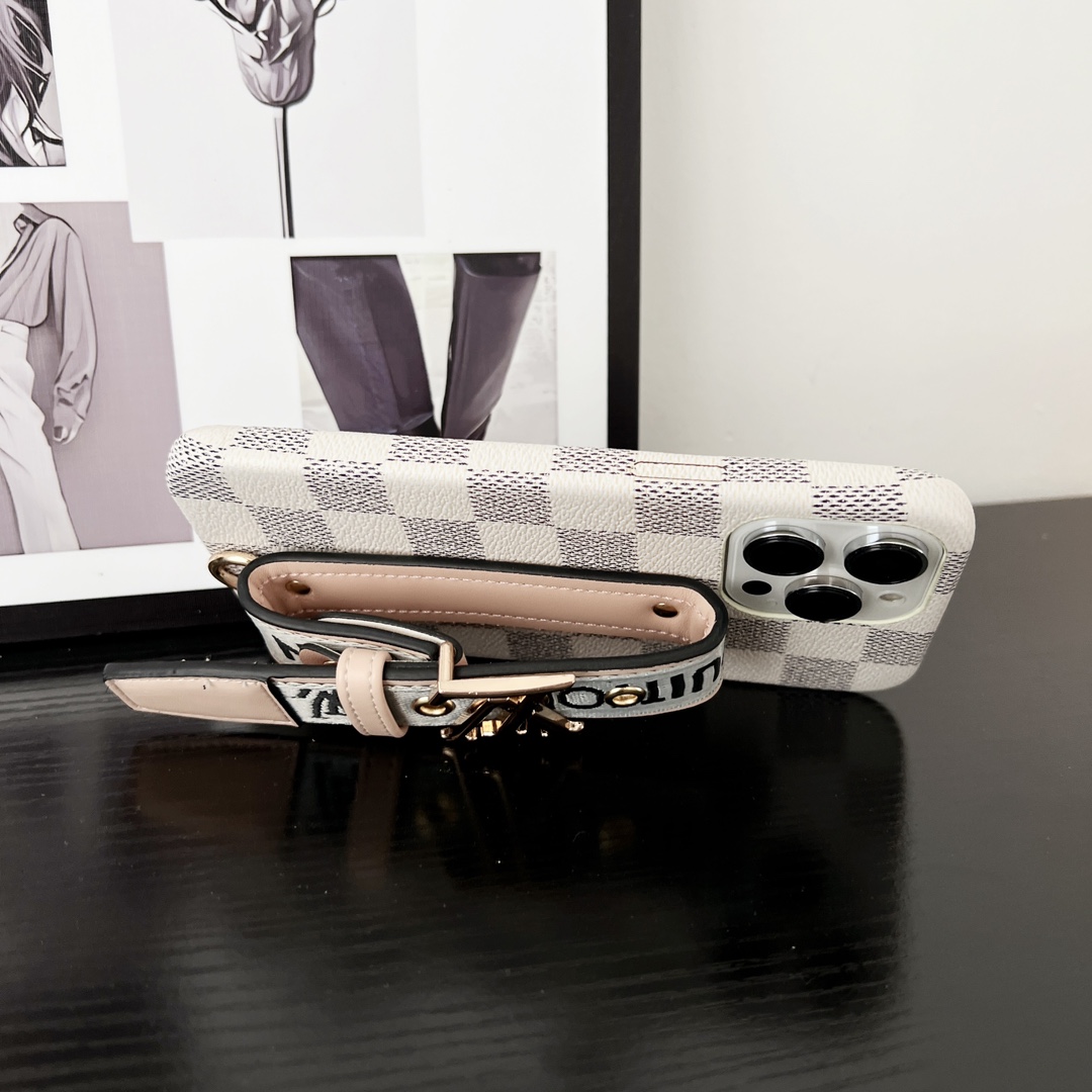 Louis Vuitton Classic Monogram Wrist Strap Luxury Phone Case