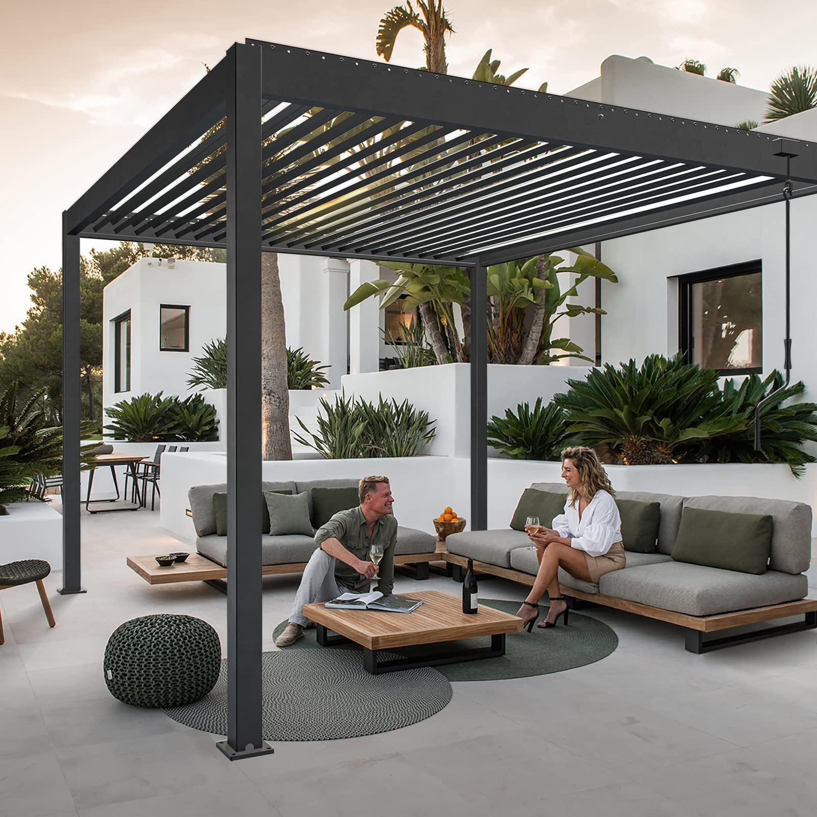 10'x10' NO Corrosion Louvered Pergola