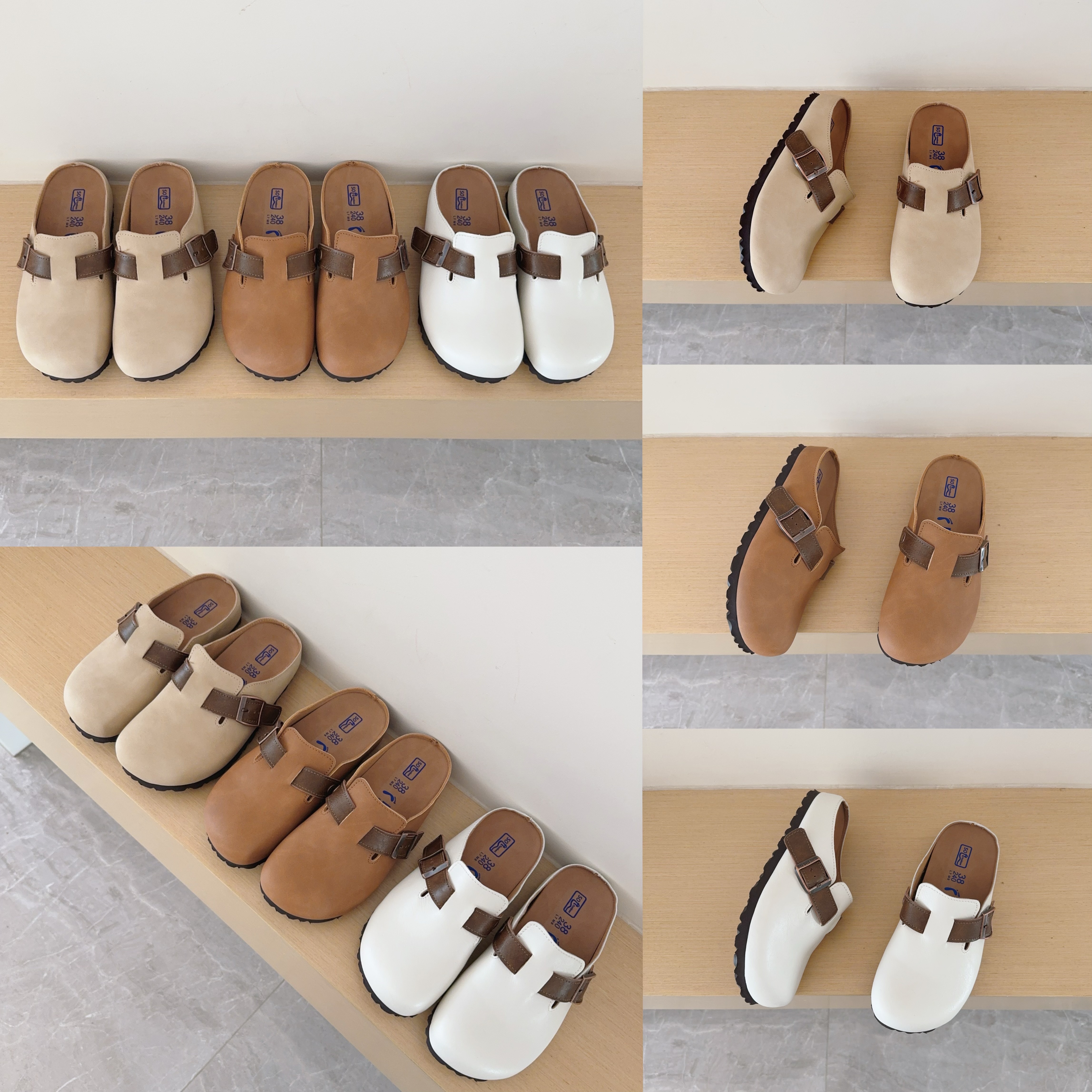 Color-Block Birken-Style Clogs