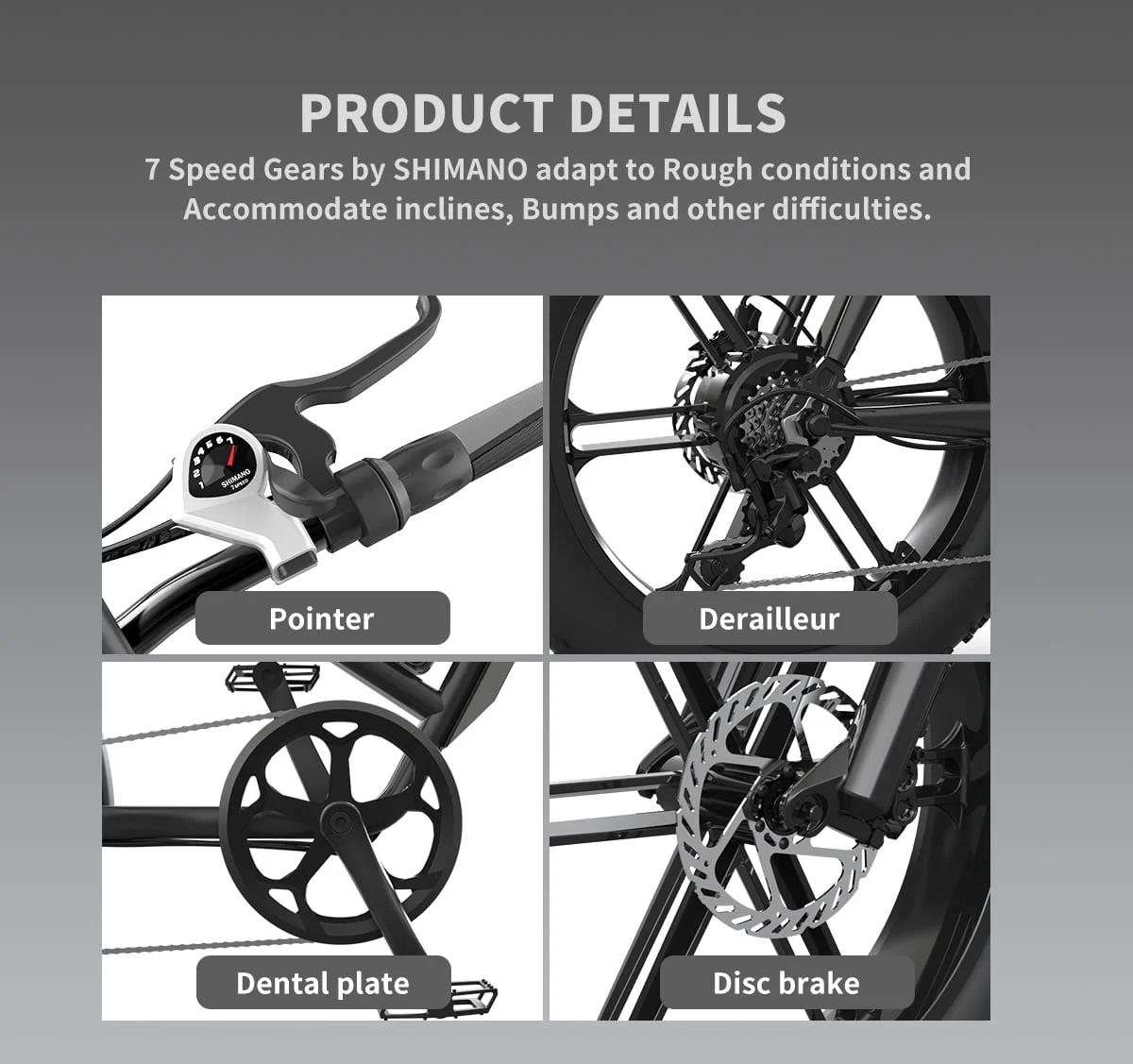 Aostirmotor 20in Fat Tire Electric Bike, 750W, 48V 12.5Ah