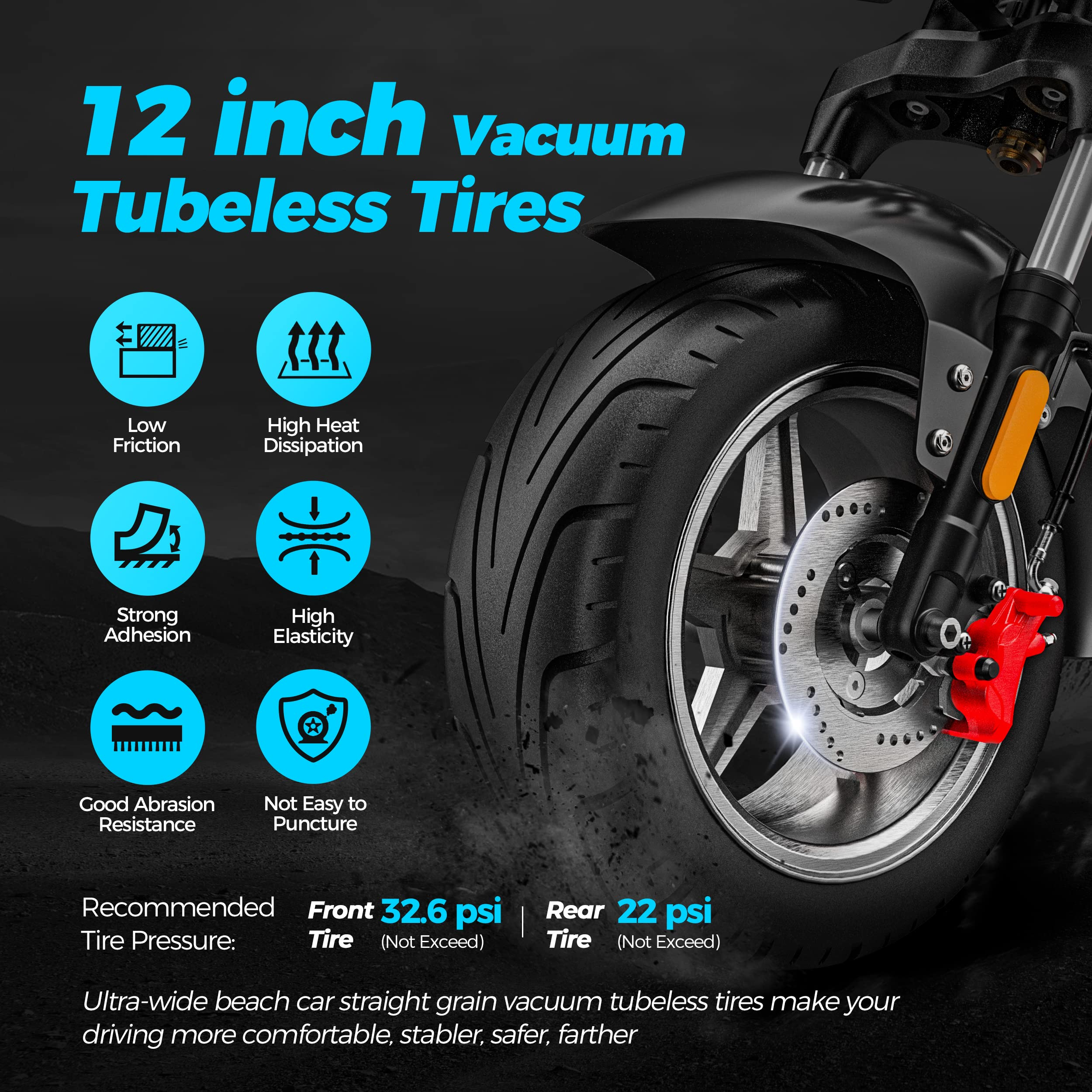 Eahora M8 2000W 37MPH Electric Moped for Adults Street Legal