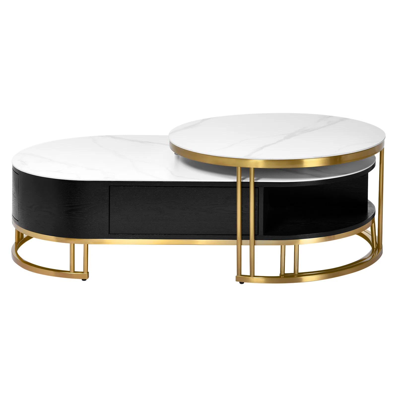 Dessa Sled/Frame 2 Nesting Coffee Tables with Storage
