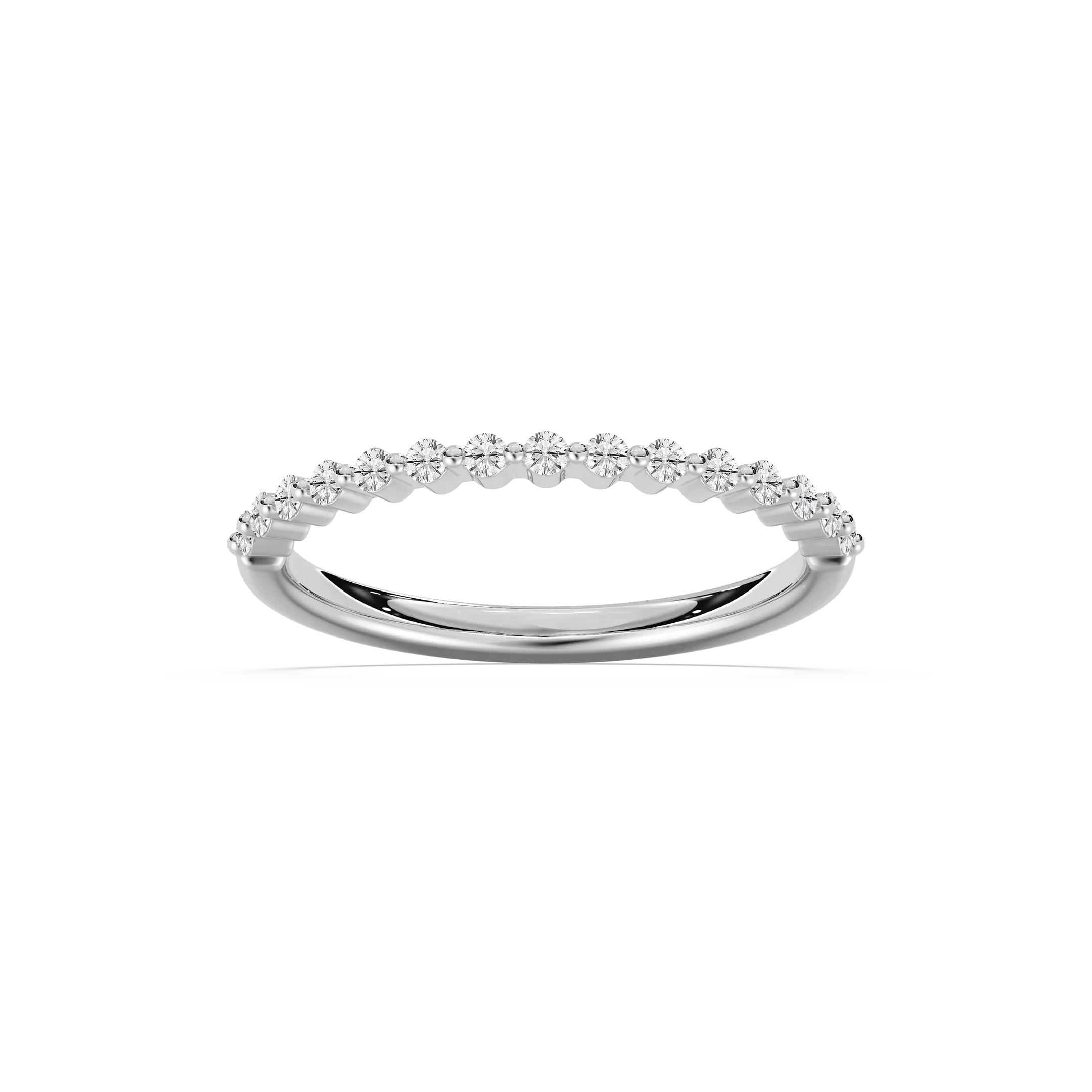 Melodie 1/5 ctw Round Lab Grown Diamond Shared Prong Stackable Band