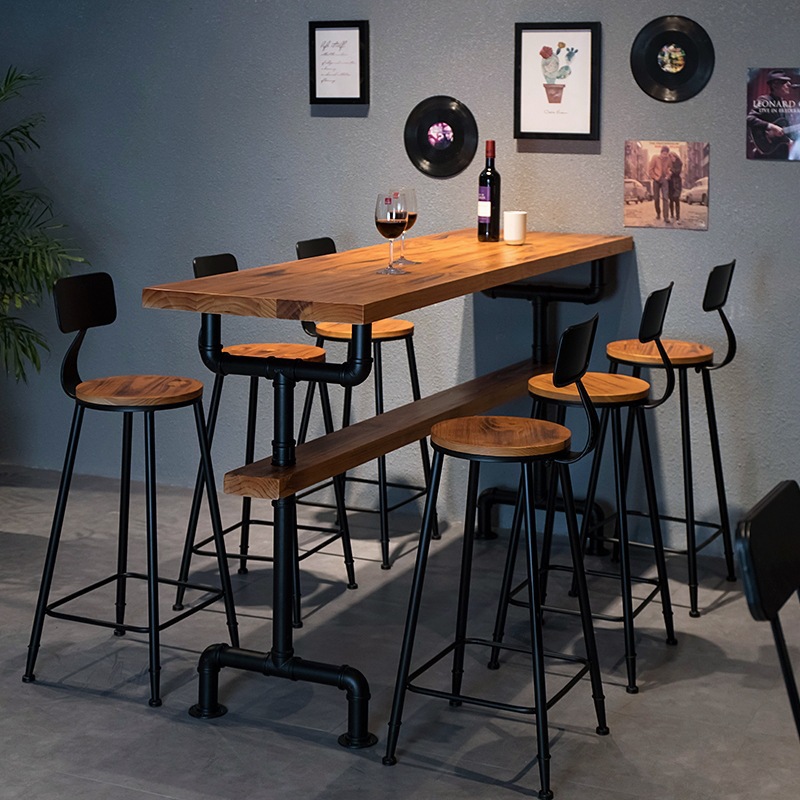 Table Rock Plate Bar Table Light Luxury Long High Home Chair