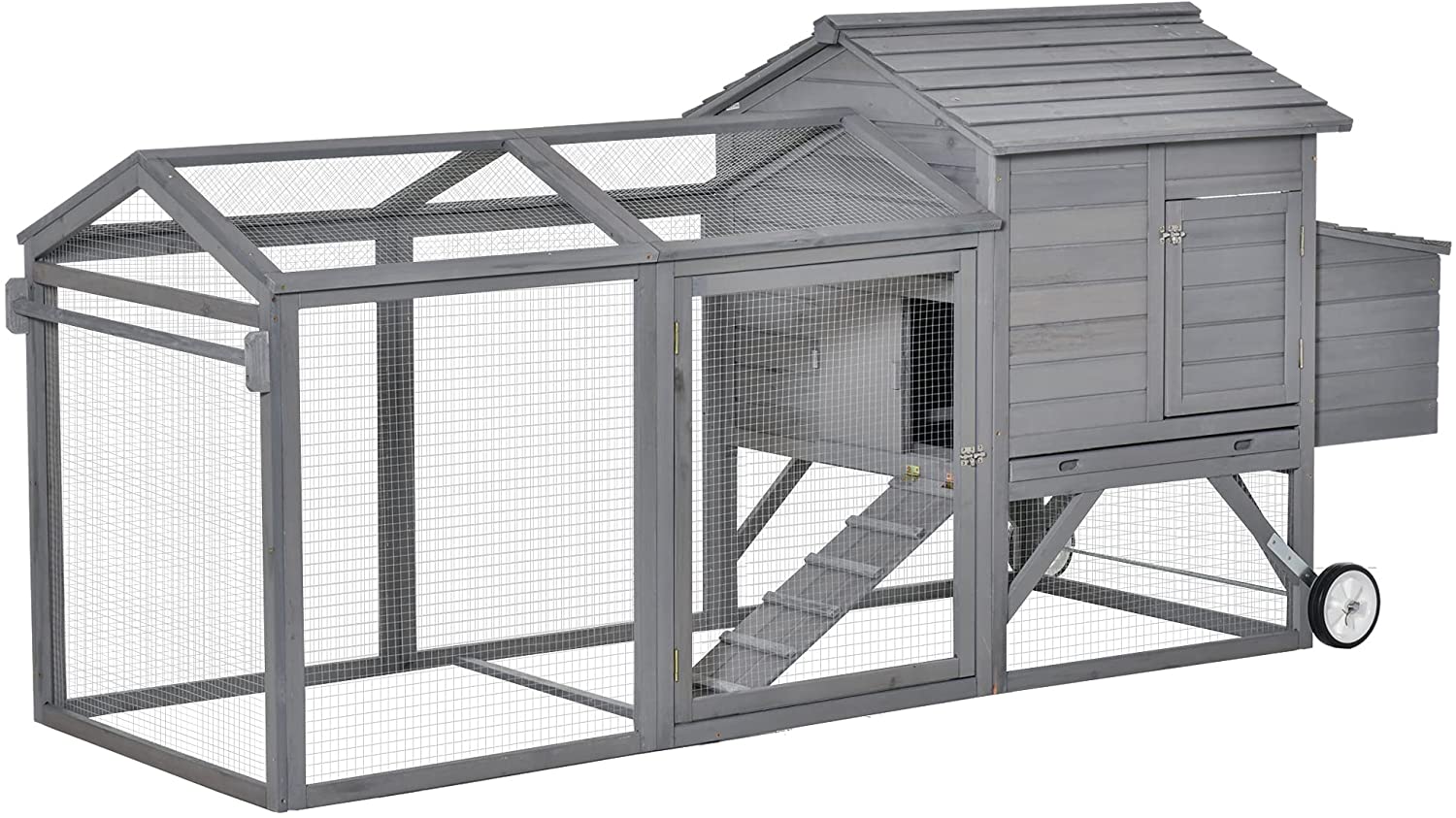 96.5 Chicken Coop Wooden Rabbit Hutch Portable Backyard