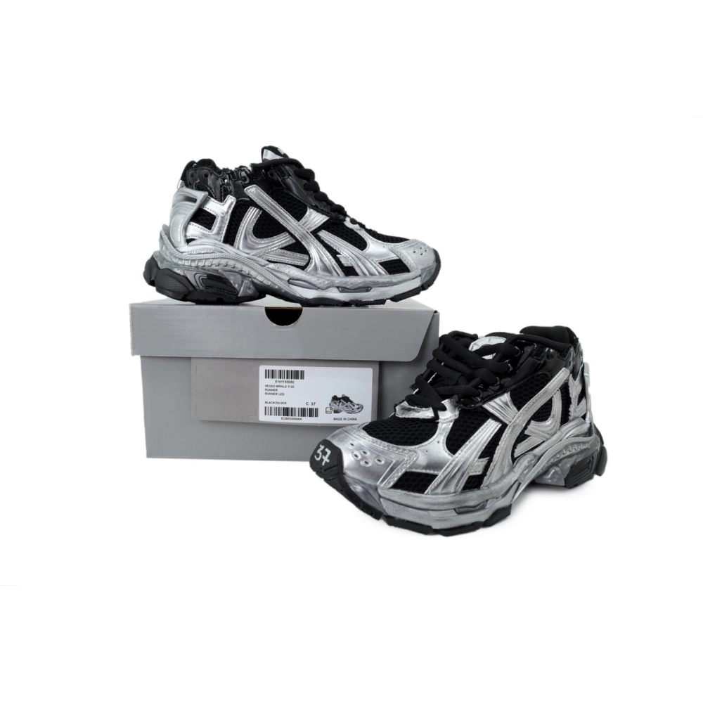 Balenciaga Runner Black Silver 853223 WRNLD 1125（LED） - ogsneaker